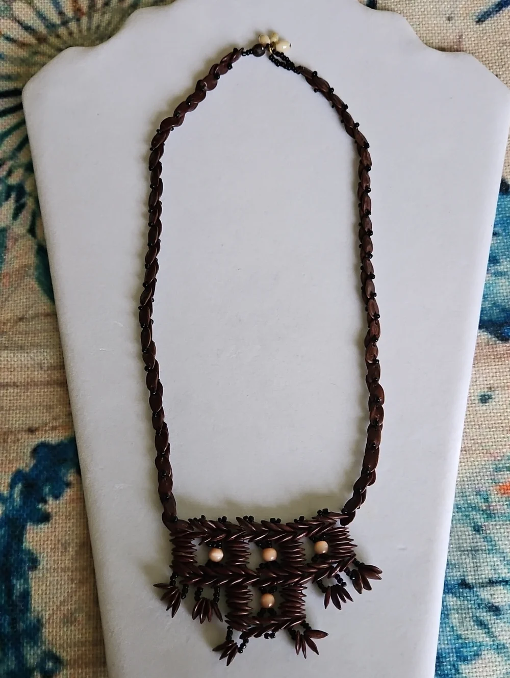 Vintage Hawaiian Koa Seed Necklace